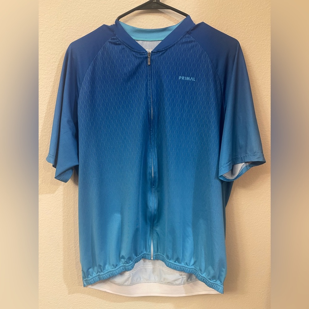 Primal Cycling Jersey Full Zip Blue Fade Mens